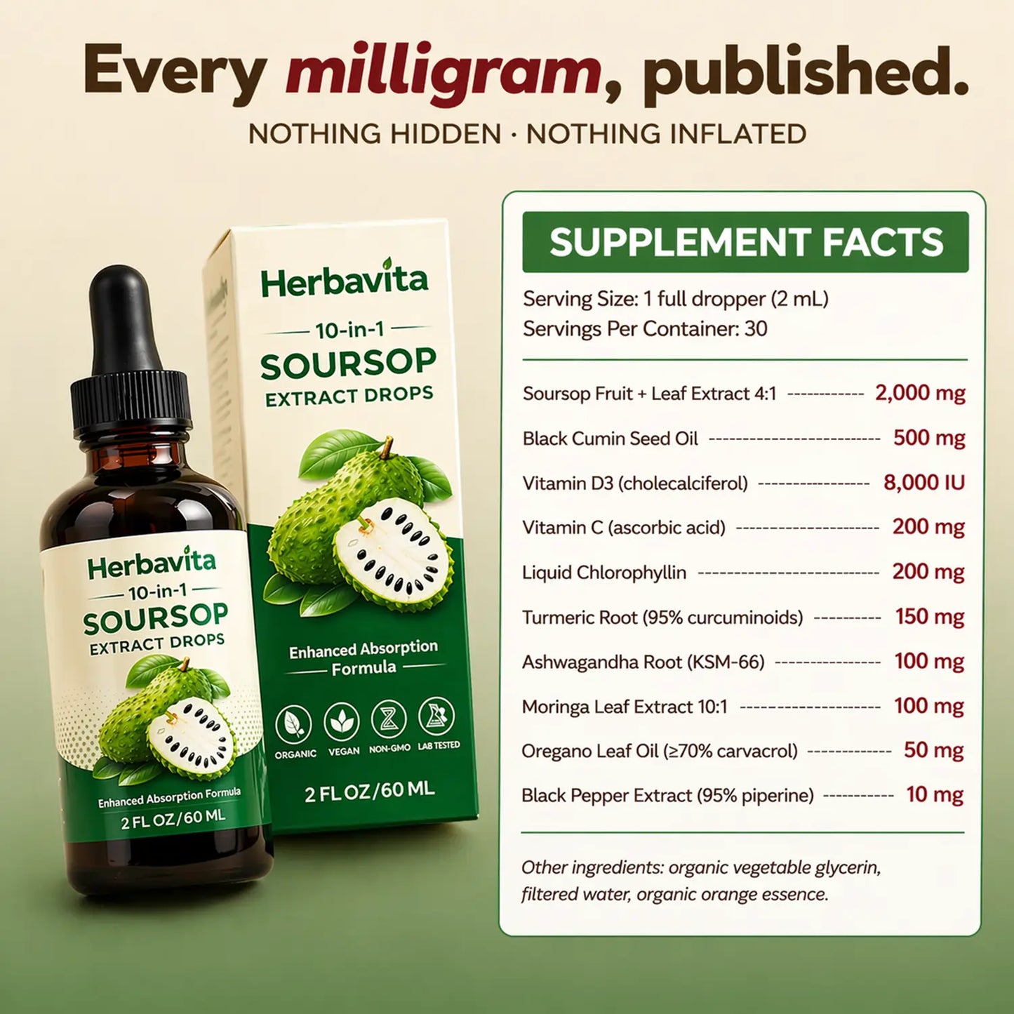 Organic Soursop 10-in-1 Drops